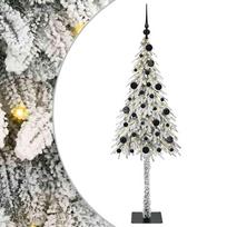 vidaXL Kalėdų eglutė su 150 LED s stovu Balta 150 cm PE ir Plienas