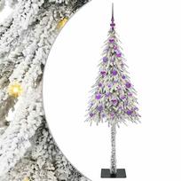 vidaXL Kalėdų eglutė su 150 LED s stovu Balta 150 cm PE ir Plienas