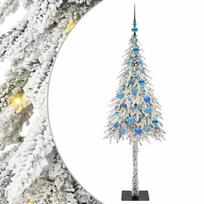 vidaXL Kalėdų eglutė su 150 LED s stovu Balta 150 cm PE ir Plienas
