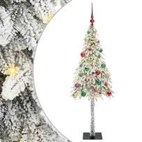 vidaXL Kalėdų eglutė su 150 LED s stovu Balta 150 cm PE ir Plienas