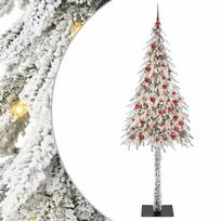 vidaXL Kalėdų eglutė su 300 LED s stovu Balta 210 cm PE ir Plienas