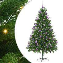 vidaXL Kalėdų eglutė su 300 LED s stovu Žalia 210 cm PE