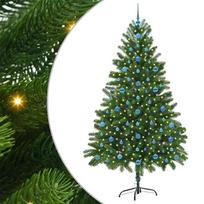 vidaXL Kalėdų eglutė su 300 LED s stovu Žalia 210 cm PE