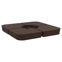 vidaXL Skėčio nuo saulės pagrindo rinkinys, 4 dalių, 100kg, PP
