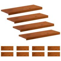 vidaXL Laiptų danga 12 vnt. 70 x 25 x 2 cm Ruda Kietas ąžuolo medis
