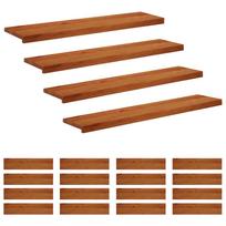 vidaXL Laiptų danga 20 vnt. 110 x 30 x 2 cm Ruda Kietas ąžuolo medis