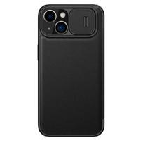Atverčiamasis dėklas Nillkin Qin Leather Pro Case iPhone 14 Plus su kameros dangteliu, juodas