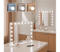BRILAGI - LED reguliuojamo ryškumo makiažo veidrodis HOLLYWOOD LED/15W/230V 60x50 cm baltas