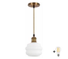 BRILAGI - LED pakabinamas šviestuvas su laidu RETRO GLASS 1xE27/60W/230V skersmuo 20 cm auksinis/baltas