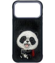 NIMMY dėklas BIG EYED GIANT PANDA, skirtas IPHONE 18 Pro Max/17 Pro Max, juodas