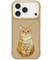 NIMMY dėklas LUCKY FASHION CAT, suderinamas su MagSafe, skirtas IPHONE 18 Pro Max/17 Pro Max, rudas