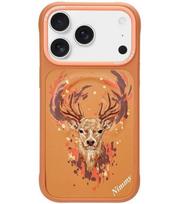 NIMMY dėklas DEER, suderinamas su MagSafe, skirtas IPHONE 18 Pro/17 Pro, oranžinės spalvos
