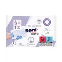 SENI drėgnos valymo pirštinės CARE WET WASH GLOVES, 8 vnt.