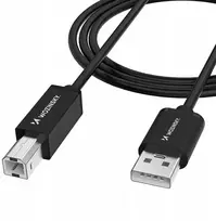 „Wozinsky“ USB-B – USB-A kabelis, 1 m, juodas (5907769376627)