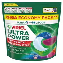 Skalbimo kapsulės Ariel Ultra Power Color+, 45 vnt.
