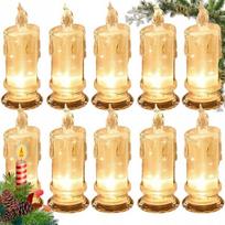 LED žvakių įdėklų rinkinys, 12 vnt., 11,5 cm, šilta balta šviesa