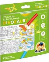 Ilga spalvinimo knyga "Dinozaurai" - kolektyvinis darbas