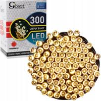 Goliat kalėdinė girlianda eglutei, 300 LED, su valdikliu, skirta laukui, šiltai balta