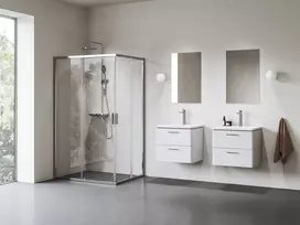 Stačiakampės dušo kabinos sienelė Ravak Blix II, NBLRV2K 100, blizgi+stiklas Transparent