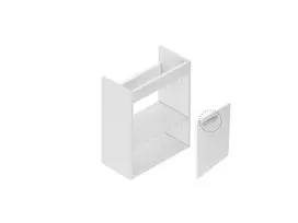 Praustuvo spintelės Ravak SD Chrome 400 korpusas, balta, rankena 152 mm, chromas
