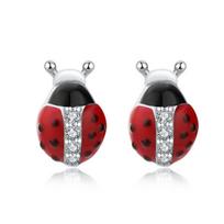 MOISS Žaismingi susegti auskarai iš sidabro Ladybugs E0000672
