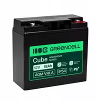 Green Cell Žalias Cell AGM VRLA 12V 18Ah akumuliatorius kasykloms, žaislams, kameroms (181x77x167mm)