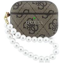 GUESS Case 4G Pearl Strap for AirPods Pro 3, brown