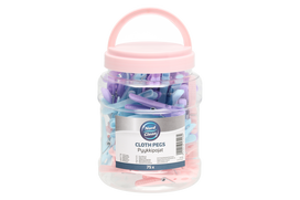 Skalbinių segtukas Nord Clean 657228, 8 cm, plastikas, 75 vnt., įvairių spalvų