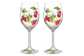 Vyno taurių komplektas 4Living Strawberry, stiklas, 0.35 l, 2 vnt., raudona sp.