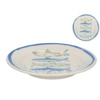 Lėkštė desertinė Kitchen&GO Fish, 28 cm x 28 cm x 2 cm, mėlyna sp./balta sp.