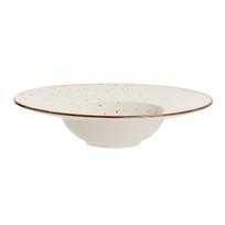 Lėkštė makaronų patiekalams Home4you Sensa, 24 cm x 24 cm x 6 cm, aukso sp./balta sp.