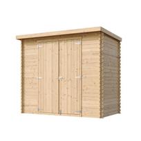 Sodo namelis, su grindimis Timbela M310C1, 142 cm x 239 cm x 200 cm, ruda sp.