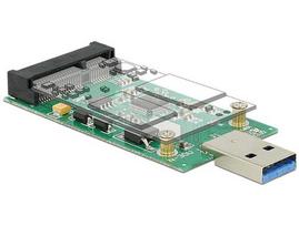 Delock Convert USB 3.0 A Male to mSATA