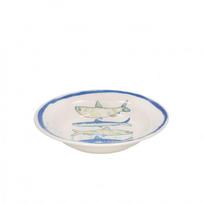 Gili lėkštė pietų Kitchen&GO Fish, 21.5 cm x 21.5 cm x 4.5 cm, mėlyna sp./balta sp.