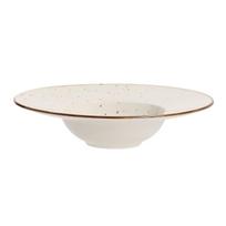 Lėkštė makaronų patiekalams Home4you Sensa, 24 cm x 24 cm x 6 cm, aukso sp./balta sp.