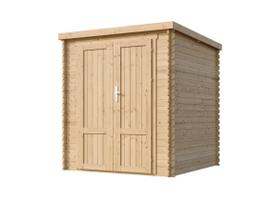Sodo namelis Timbela M309F1, 204 cm x 204 cm x 200 cm, ruda sp.