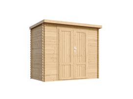 Sodo namelis, su grindimis Timbela M310F1, 142 cm x 239 cm x 200 cm, ruda sp.