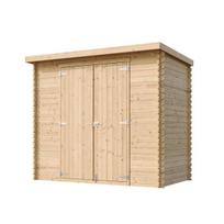 Sodo namelis, su grindimis Timbela M310C1, 142 cm x 239 cm x 200 cm, ruda sp.