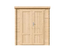Sodo namelis, su grindimis Timbela M309F1, 204 cm x 204 cm x 200 cm, ruda sp.