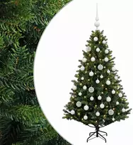 Dirbtinė Kalėdų eglutė su burbulais 120 cm 150 LED Šilta balta