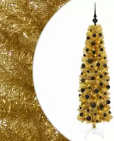 Dirbtinė liekna Kalėdų eglutė su burbulais 180 cm 300 LED