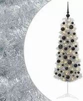 Dirbtinė siaura kalėdinė eglutė su žaisliuku 150 cm 150 LED