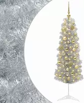 Dirbtinė siaura kalėdinė eglutė su žaisliuku 150 cm 150 LED