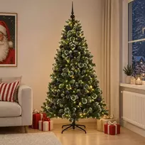Dirbtinė Kalėdų eglutė su burbulais 210 cm 300 LED Šilta balta