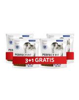 PERFECT FIT Indoor 1+ 4 x 750 g Visavertis sausas ėdalas suaugusioms katėms, gausus vištienos, 3+1 NEMOKAMAI