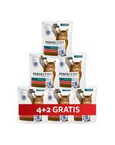 PERFECT FIT Sterile 1+ 6 x 750 g visavertis sausas pašaras suaugusioms katėms, turintis daug jautienos, 4+2 GRATIS.