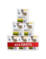 PERFECT FIT Sensitive 1+ 6 x 750 g Sausas visavertis maistas suaugusiems katėms, turintis daug kalakutienos, 4+2 NEMOKAMAI