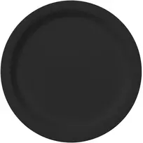Juodos lėkštės 23 cm – Šventinė dekoracija