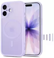 Dėklas Tech-Protect MAGPEAK MagSafe CC iPhone 17 matinis levandų spalvos