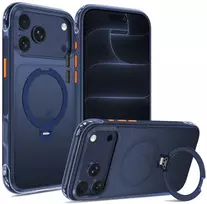 Dėklas Tech-Protect MAGAIR STAND MagSafe CC iPhone 17 PRO MAX / 18 PRO MAX matinis tamsiai mėlynas